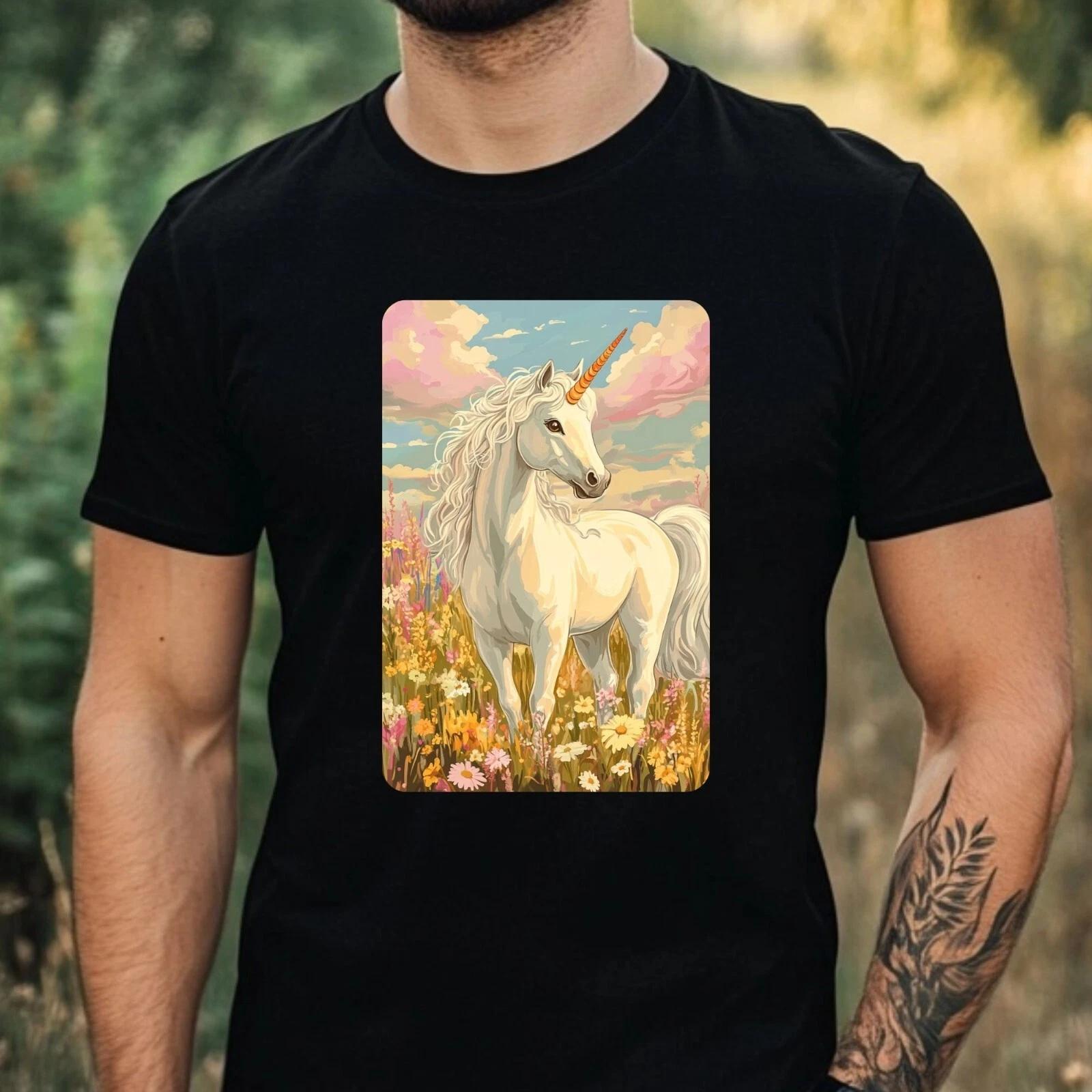 T-Shirt Herren Oster Einhorn Motiv Baumwolle Größe XS bis 5XL XXXXL