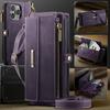 For iPhone 14 Pro Max Case CASEME C39 RFID Blocking Zipper Wallet Stand Leather Cover with Strap