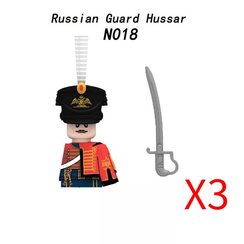 MOC Militar Medieval Guerra Napoleônica Blocos de Construção Exército Britânico Francês Infantaria Cavalaria Figura de Soldado Brinquedo de Peças
