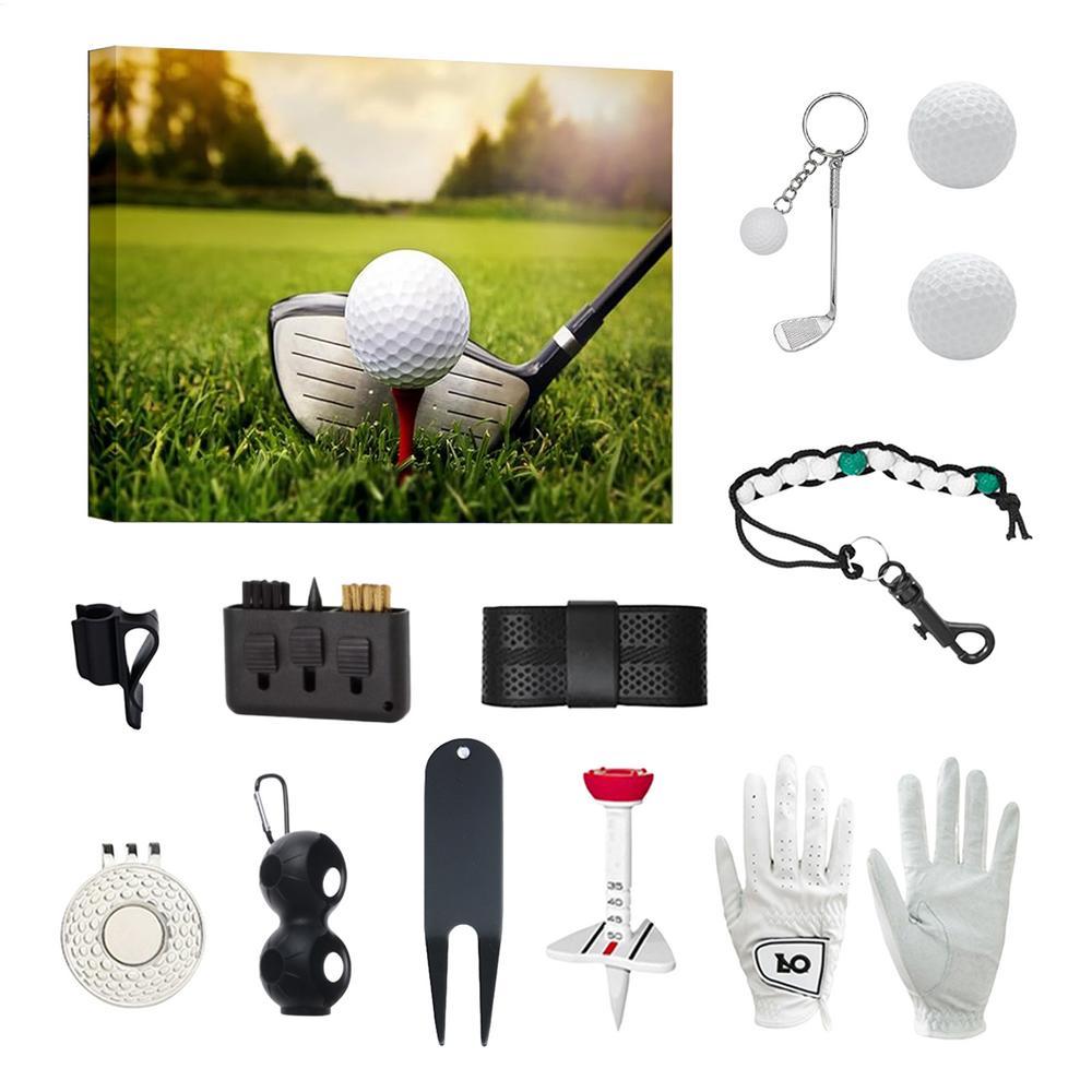 

Christmas Calendar Advent for Golfers Christmas Calendar Countdown Portable Tool Kits for Men Women Beginners Enthusiasts L белый