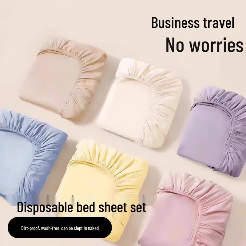 Hotel Travel Disposable 4-Piece Bedding Set: Sheets, Duvet Cover, Pillowcase, Quilt Cover - New User Discount 5 Yuan