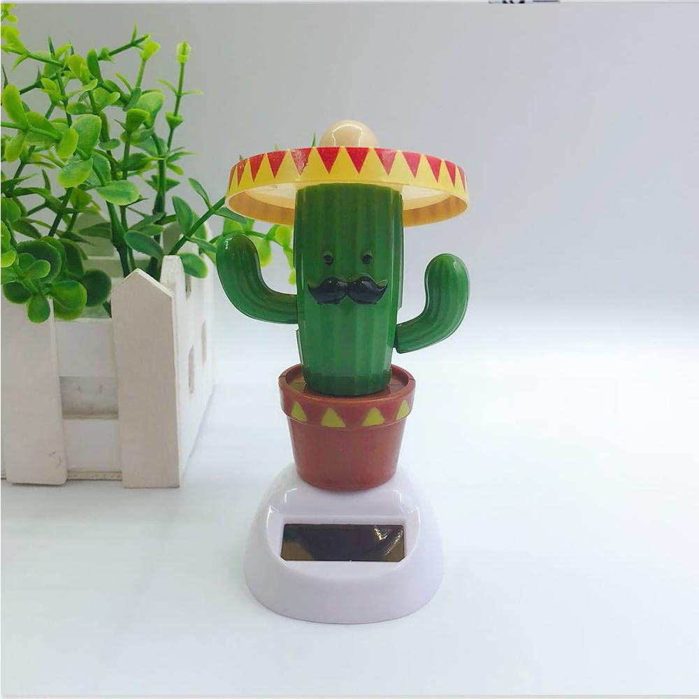 1 STuks Auto Ornamenten Zonne-Ornamenten Schommelhoofd Cactus Vormige Ornamenten Cadeau Creatieve Interieur Auto Benodigdheden Auto Poppetje Ornamenten