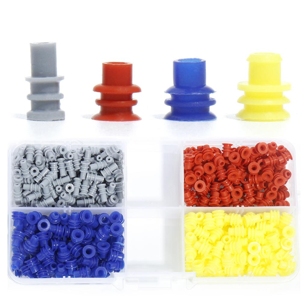 400pcs Assorted Rubber Grommet Set Flexible Cable Management Solution Multipurpose Rubber Gromment for Automotive Home