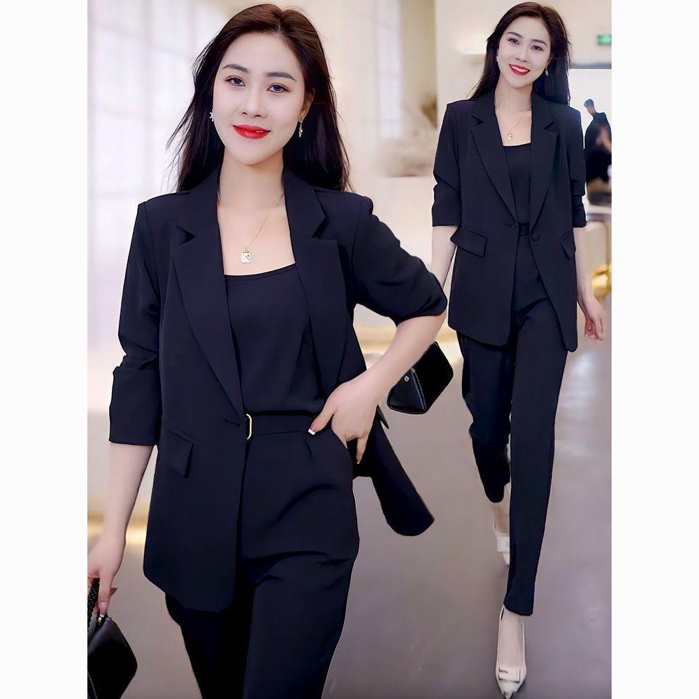 Women's Trendy Two-Piece Suit: Spring/Autumn Slimming & Stylish Professional Wear