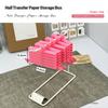 Nail Art Transfer Paper Organizer 10 Section Plastic Storage Box Compact Display Stand for Manicurist DIY Designs
