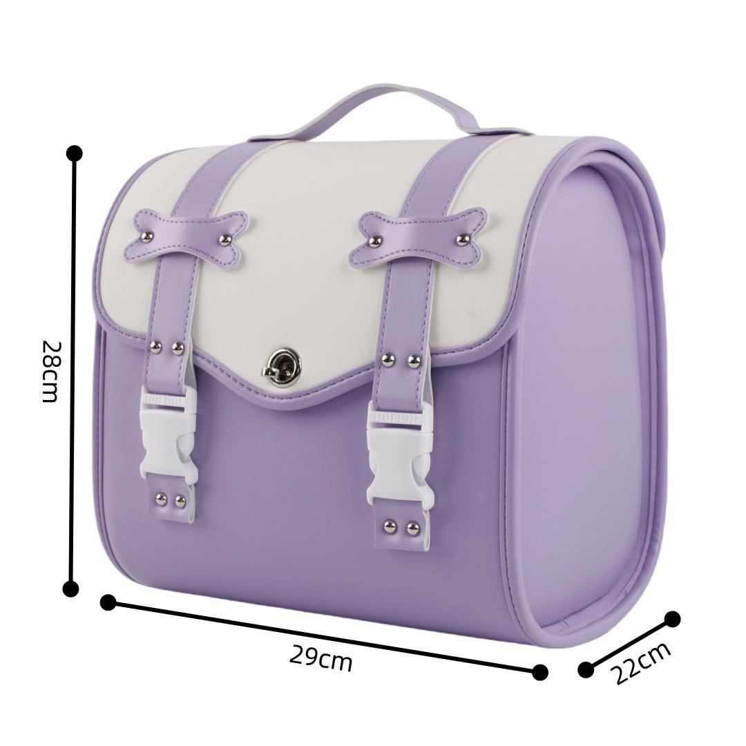 

High-Capacity Rear Trunk Bag for Electric Bicycles - Fits Helmet фіолетовий