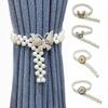 Butterfly Clips Pearls Curtain Holdbacks Elastic Window Curtain Tie Belts  Home Decor