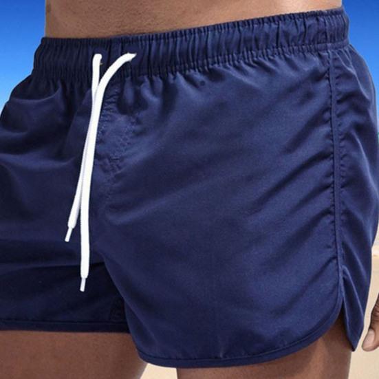 Shorts de Plage et de Surf d'Été Taille Basse Élastique Cordon de Serrage Respirant Bords Irréguliers sur les Côtés Maillot de Bain Homme
