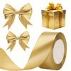 1 Peça de Fita Dourada Com Tratamento de Superfície Elegante e Brilhante, Adequada Para Embalagem de Presentes, Decoração de Casamento, Buquês, Etc.