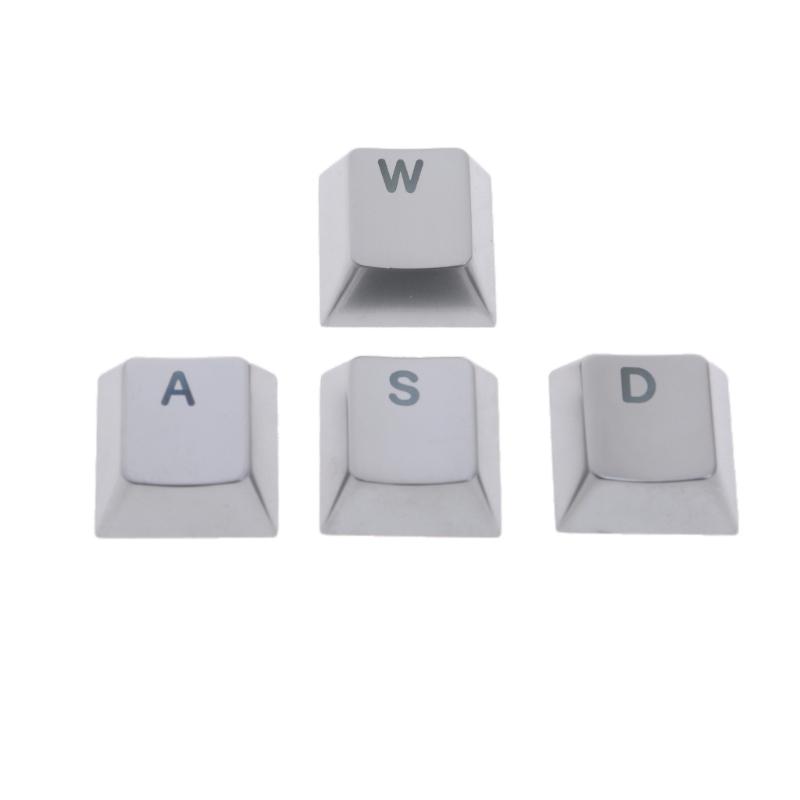 

Zinc Alloy Metal Keycap Set For WASD Directions Light Etched Enhances Keyboards Aesthetics for Mechanical Keyboards серебряный