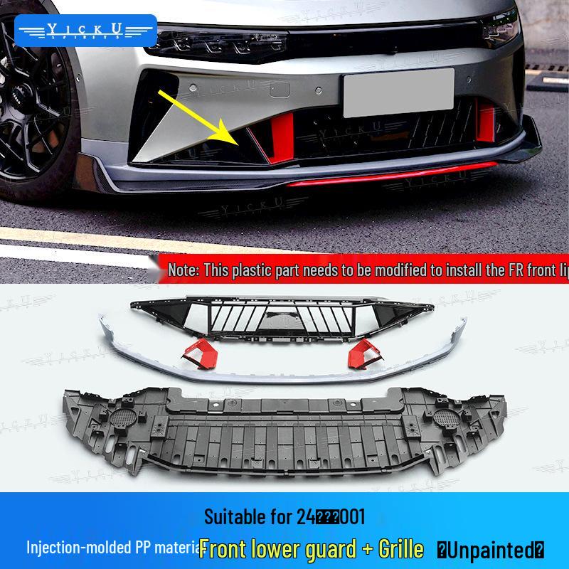 Zeekr 001 '24-25 Carbon Fiber Body Kit: Front Lip, Rear Diffuser, Side Skirts, High Tail Wing