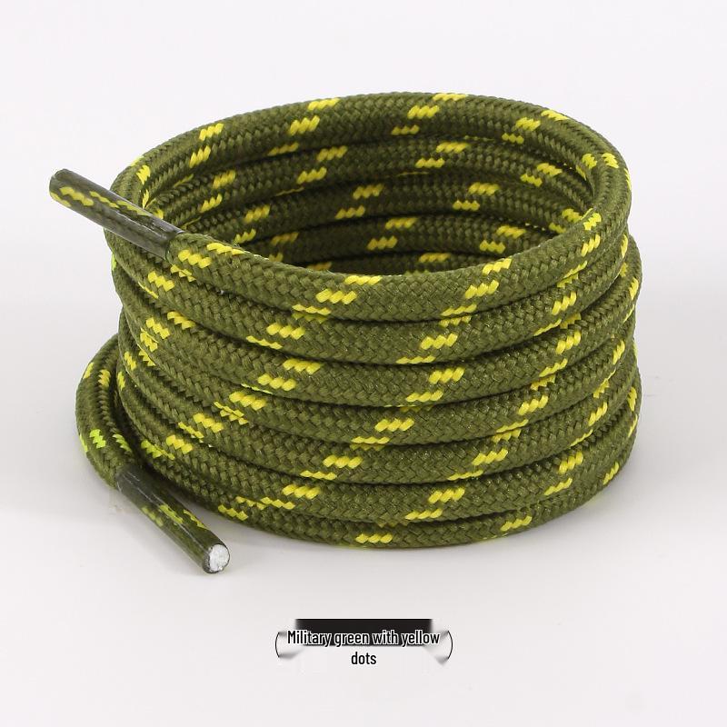 

5 мм Круглі Двоколірні Потовщені Шнурки - Коричневий Бежевий Білий для Ретро Тренувального та Туристичного Взуття 160 cm