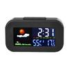 Electronic Weather Clock with Colorful Backlight Simple Design Weather Clock for Indoor Temperature Moisture And Time Display