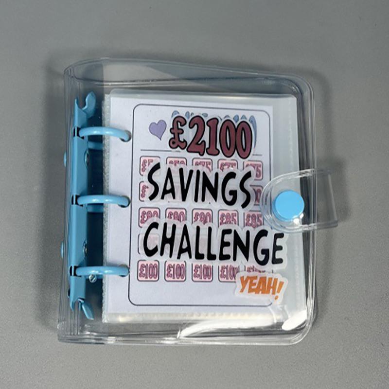 Cartoon Portable Receipt Collection Challenge Money Saving Book Mini PVC Binders