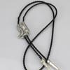 Cowboy Bolo Necktie with Relief Boots Pendant Tuxedo Shirt Bolo Tie for Male