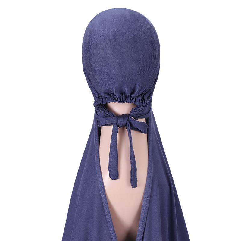 Muslim Modal Adjustable Scarf Rope Cap Jersey Lnstant Hijab Soft Turban Plain Shawl Solid Headband Wraps Foulard Femme