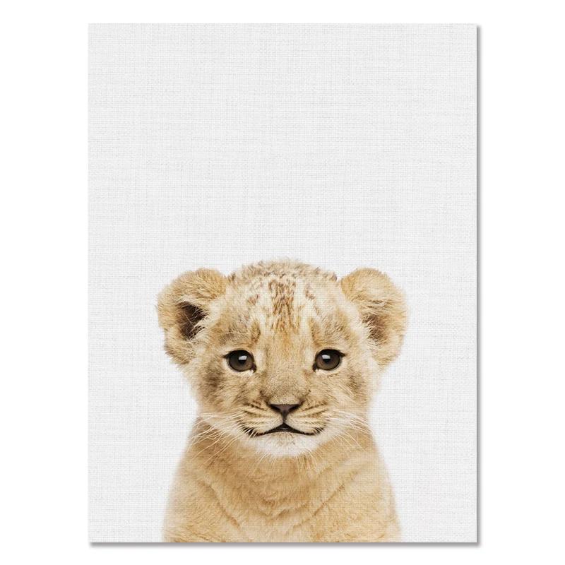 Baby Room Animal Wall Canvas Painting Elephant Giraffe Bear Wall Art Prints Picture Nordic Art Poster for Kid Room Nursery Decor