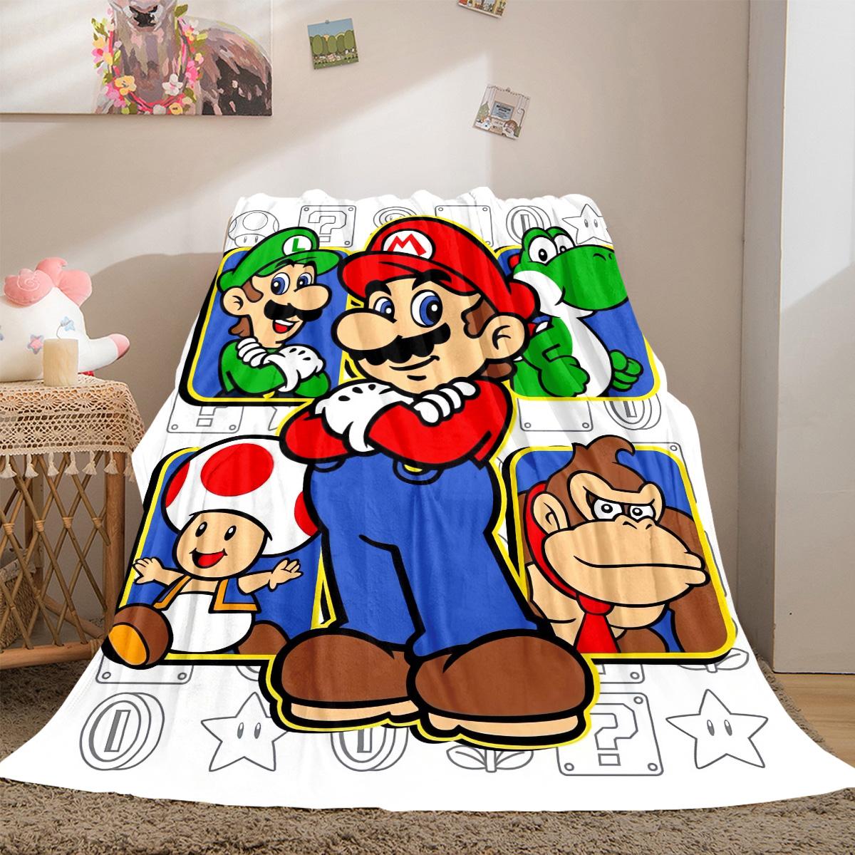 

Super Mario Bros All-Season Versatile Travel Blanket Compact Suitable for Office Nap & Camping LXR89 75x90cm