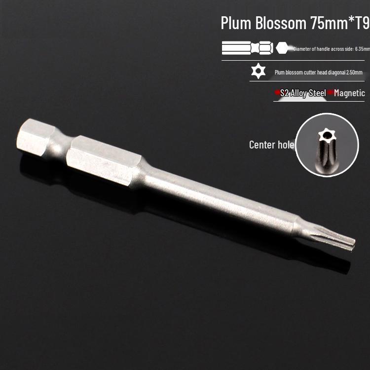 Magnetic 50mm Star Screwdriver & Hex Bit Set for Electric Drills