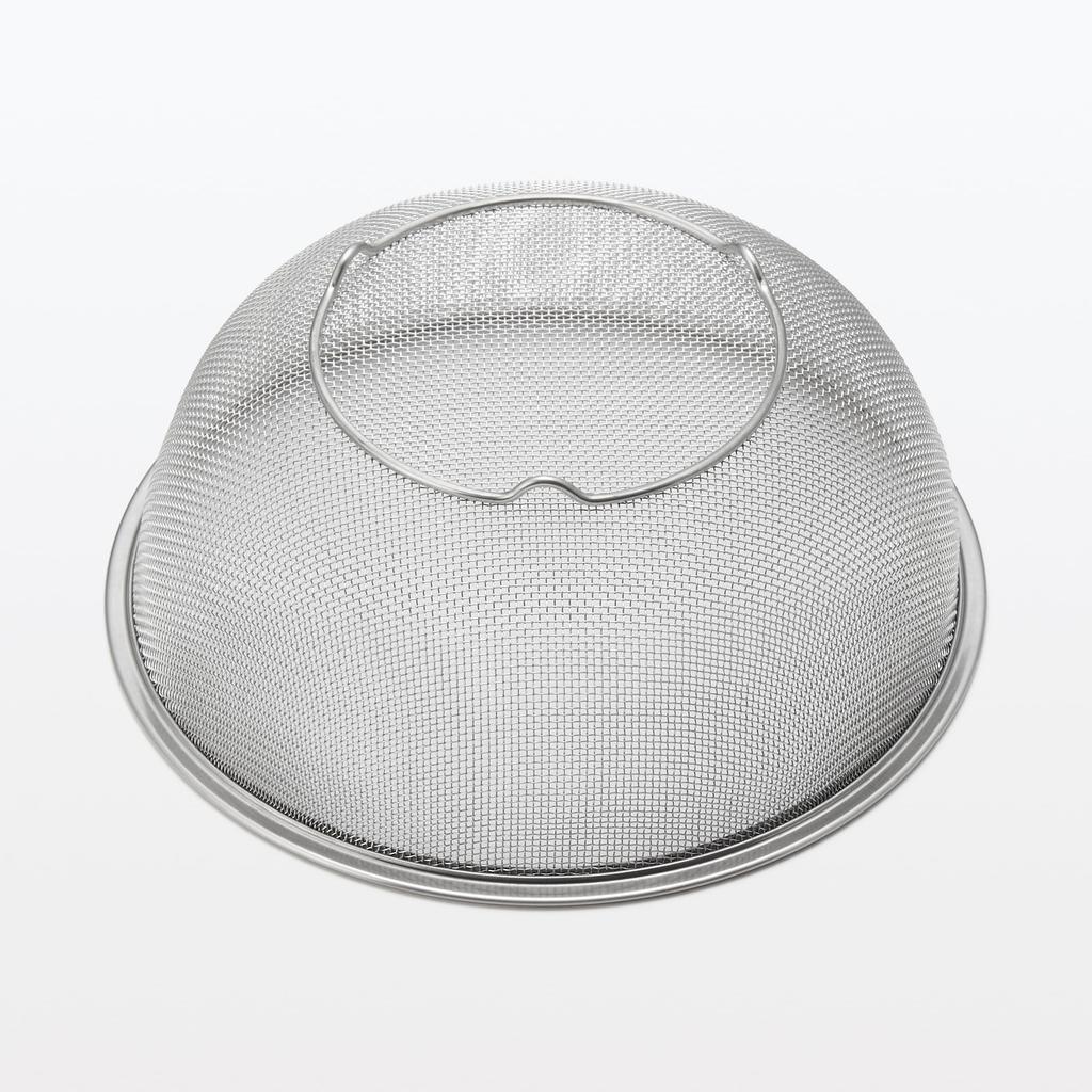 MUJI Edelstahl Maschen Durchmesser x Höhe 9 cm 12828921 Sieb, Groß, ca.. 22.5
