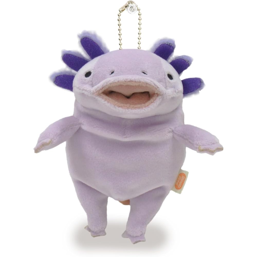 Shinada Global Mochi Series Mochi Upa Pastel Lavender Mini Plush Toy 7x5x14cm Axolotl Animal MOUP-0088PL