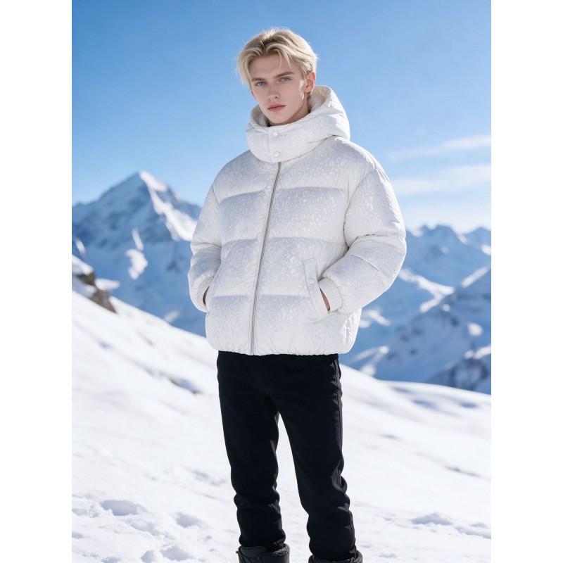 Mens Water-Activated Color-Changing Hooded Cotton Puffer