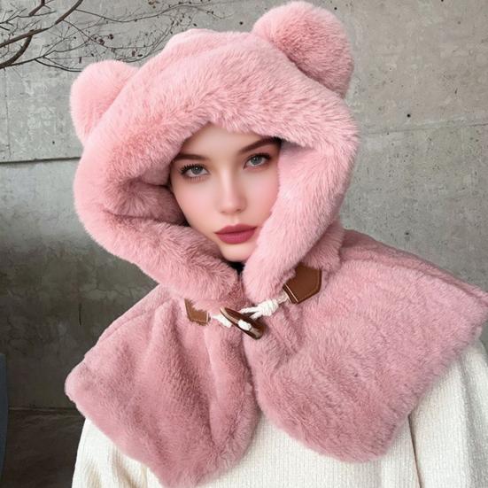 Women Hat Knitted Windproof Warm Elastic Solid Color Thermal Winter Hat Hiking Outings Traveling Shopping Daily Wear