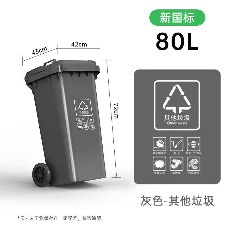 80L Heavy-Duty Foot Pedal Waste Bin with Large Wheels