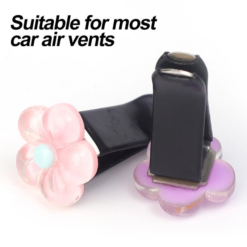 Car Air Outlet Decorative Clip Daisy Auto Air Conditioning Vent Crystal Daisy Resin Ornaments Car Interior DIY Decor Accessories
