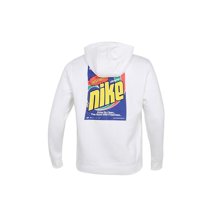 Men s Nike Sportswear Keep It Clean Casual Sports Pullover Fleece Lined White DM2200-100 XL