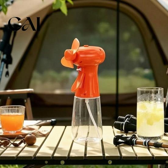 Battery Powered Cooling Device Handheld Spray Fan, Portable Misting Fan with 400ml Water Tank, Summer Personal for Outdoor Travel Camping