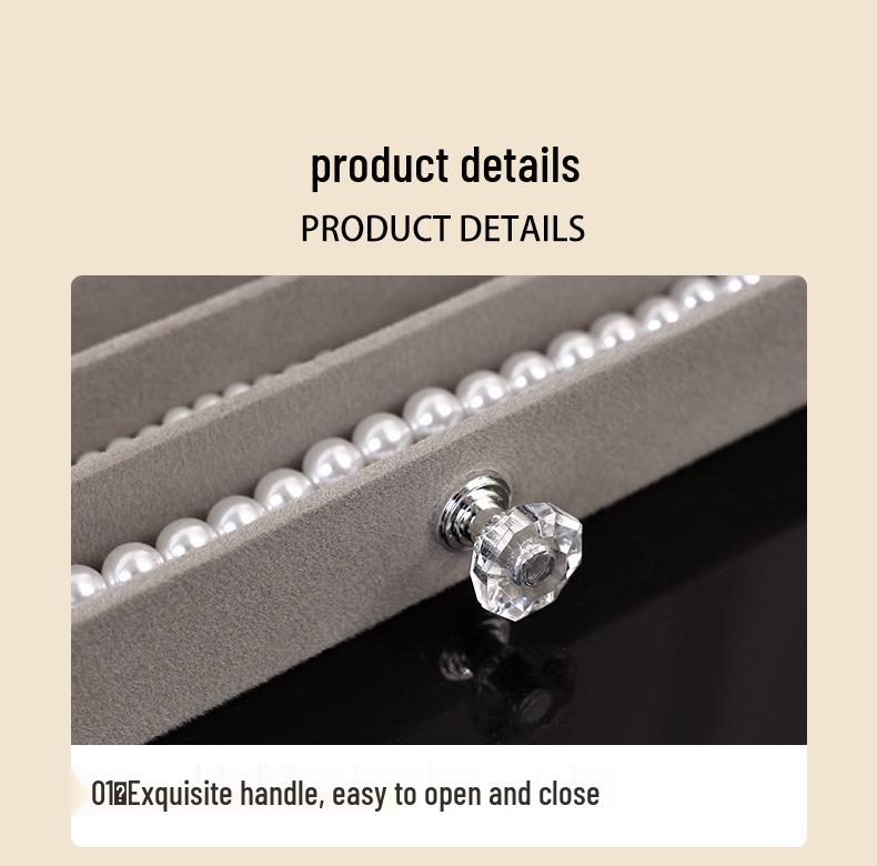 Elegant Multifunctional Jewelry Box: Dustproof Organizer for Necklaces, Earrings, and Rings