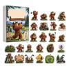 2D Flat Acrylic Advent Calendar with Hanging Ornaments for Christmas Countdown