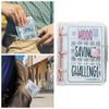 PVC $1000 Money Savings Challenge Binder Button Closure Cash Envelope Wallet Planners  Kids