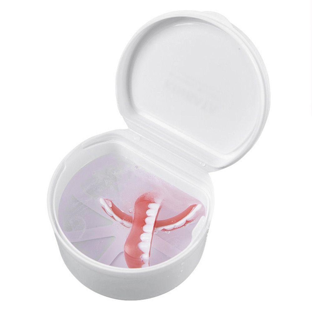 Portable Denture Tray Box Plastic Braces Orthodontic Case False Denture Boxes  Women Men