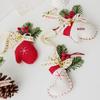 Modern Christmas Red Fruit Leaf Felt Ornaments - Festive Socks & Gloves Decor