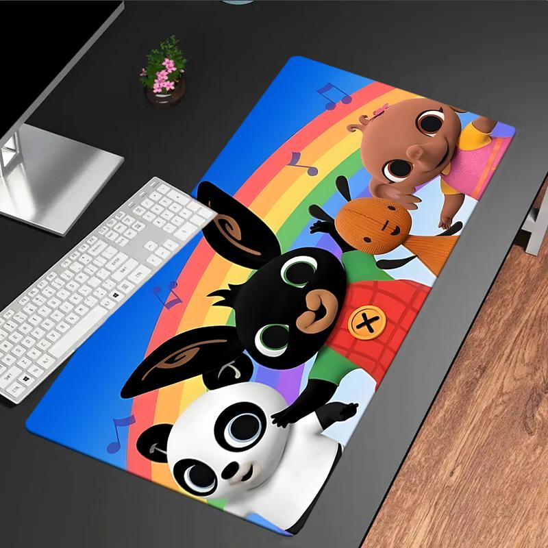 Rainbow Bing Friends Singing Mouse Pad, Rubber Base, Mouse Pad for Gamers and Office Use, Gaming Desk , Easy To Clean Mat Christmas fan gifts