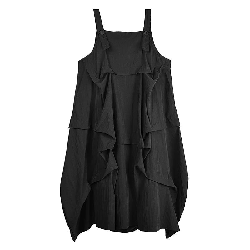 

XITAO Personality Asymmetrical Hong Kong Female Dress ZMY1224 One Size чёрный