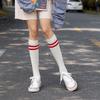 Japanese JK Knee High Socks Kawaii Striped Black White Cotton Long Tube Stockings for Women Girls Students Fashion Leg Warmers