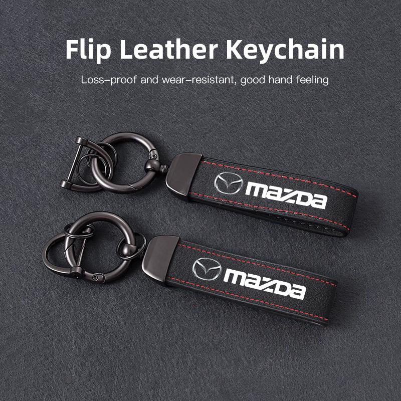 Car Logo Tire Wheel Valve Caps Cover Car Key Chain Ring Keychain For Mazda 3 6 2 CX-60 CX3 CX5 MX30 CX9 MX5 RX8 GJI MX3 CX30 CX7