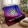Bayern Munich Custom Name Text Flannel Blanket Soccer Logo Personalized Fleece Throw Blanket Special Gift For Sofa Bedroom Home