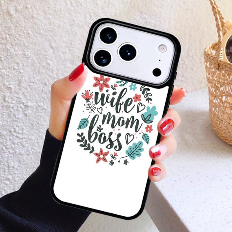 Wife Mom Boss Soft Phone Case For iPhone 17 Air 16 15 14 13 12 11 Pro Max Plus