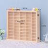 Jumei Mini Car Wooden with Clear Acrylic 5x10 Holds Up To 50 Mini Cars Case, Door, Wall-Mounted, Grids,