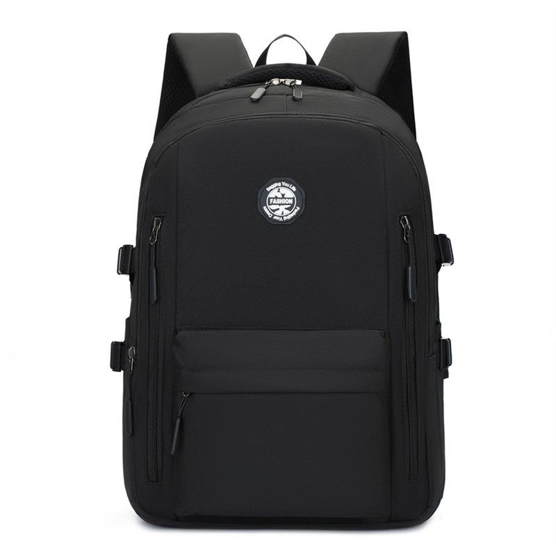 

Backpack, student schoolbag, new college student simple and versatile multi-layer niche design sense of burden reduction backpack чорний