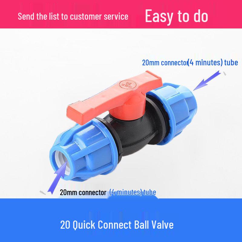 Robinet sferic cu conector rapid tip union pentru țeavă PE, Robinet T, Robinet cu fuziune fără căldură, Fitinguri cu conectare rapidă pentru reparații de urgență.