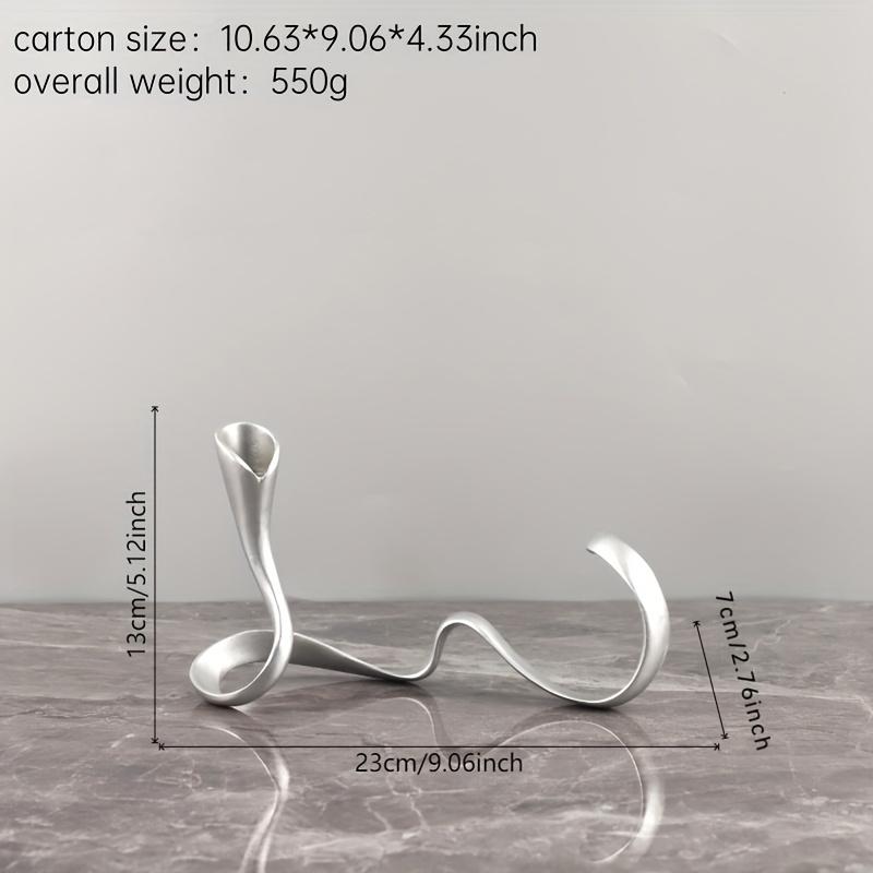 

Flowing Ribbon Metal Candle Holder Modern Geometric Snake Abstract Candelabra For Dining Table Wedding Minimalist Home Decor