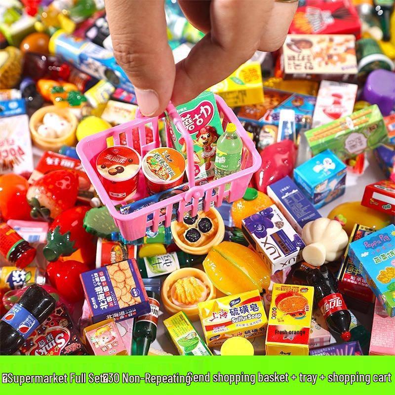 Miniature Food & Drink Set: Small Supermarket Model Toys for Pretend Play