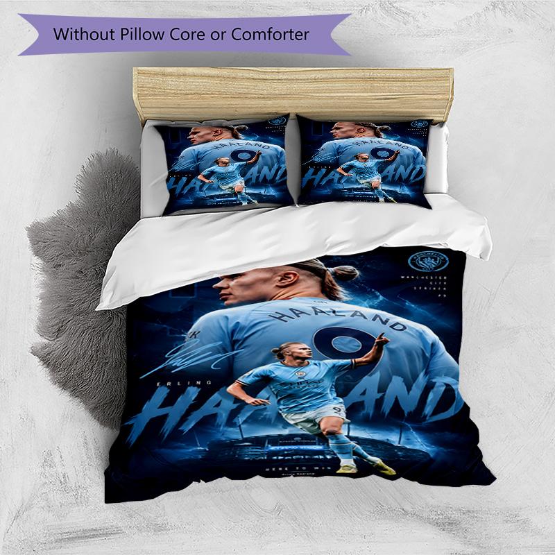3pcs Haaland9 Design Cover Set - HD Printed Bedding with 1 Cover and 2 Pillowcases - Perfect for Home and Dorm Decor