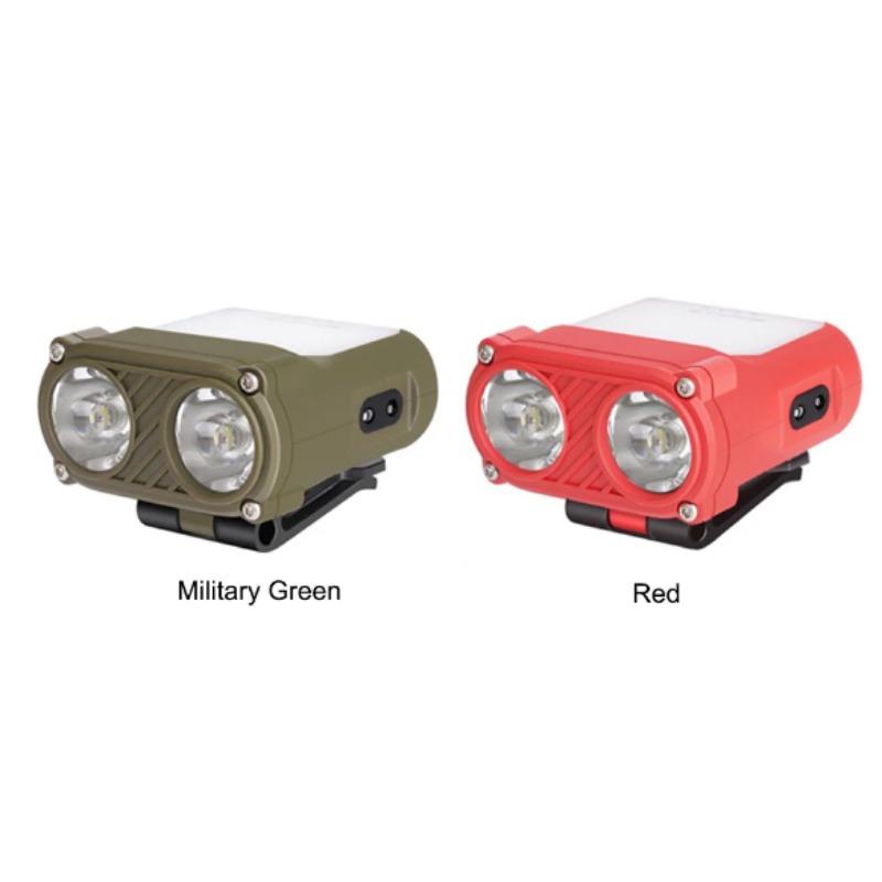 1200MAH Dual Beam Hat Clip Cap Light Mini LED Headlamp Sensor Headlight USB Rechargeable Adjustable Angle Camping Headlamp Work Lights