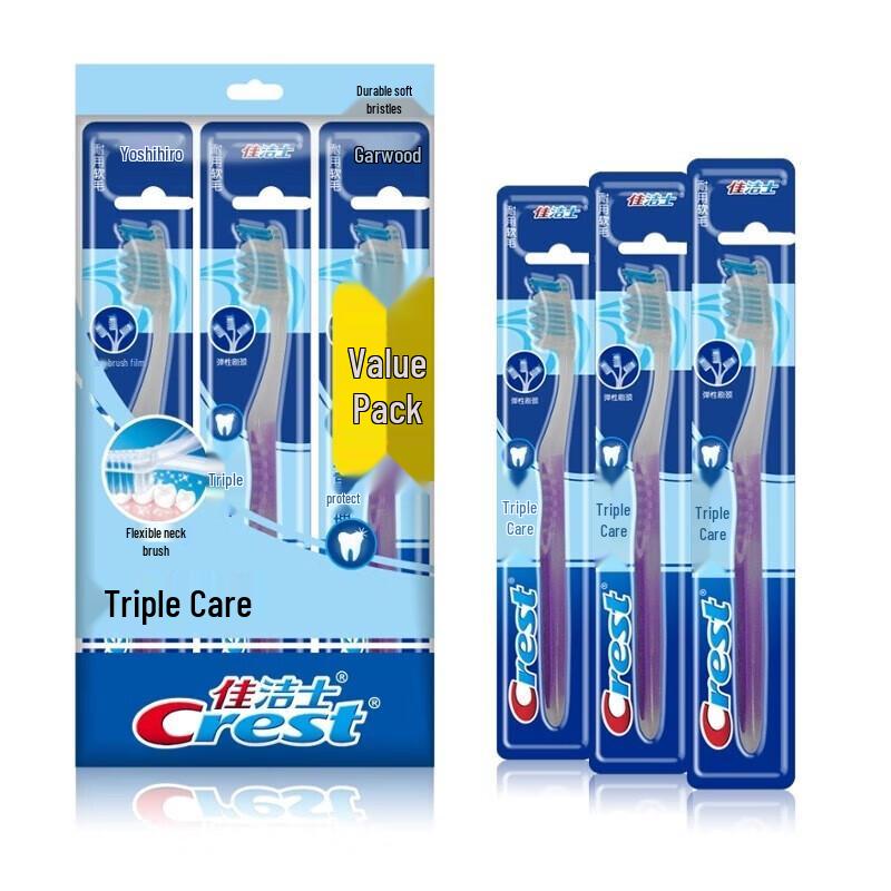 Crest Triple Care Soft Bristle Adult Toothbrush